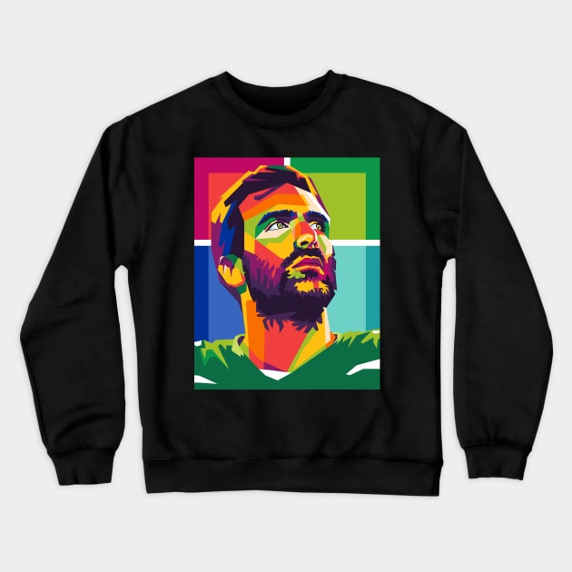 joe flacco Crewneck Sweatshirt by cool pop art house